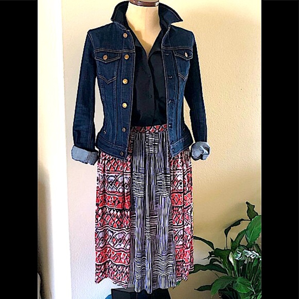 Weston Sheer Southwest Midi Skirt